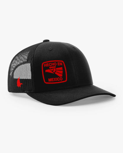 Loyalty Vibes Hecho En Mexico Trucker Hat Black Red Adjustable Loyalty Vibes