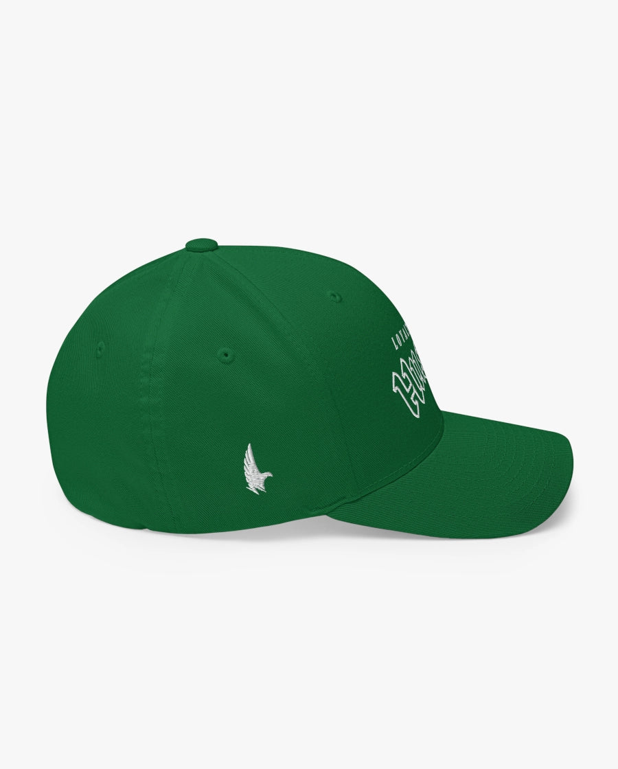 Loyalty Vibes Hustle Fitted Hat Green Right