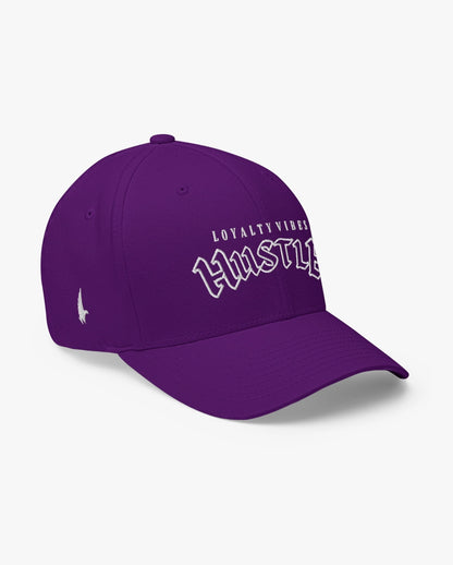 Loyalty Vibes Hustle Fitted Hat Purple