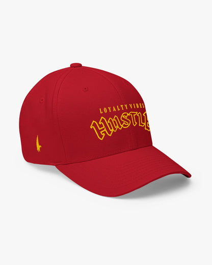 Loyalty Vibes Hustle Fitted Hat Red Yellow