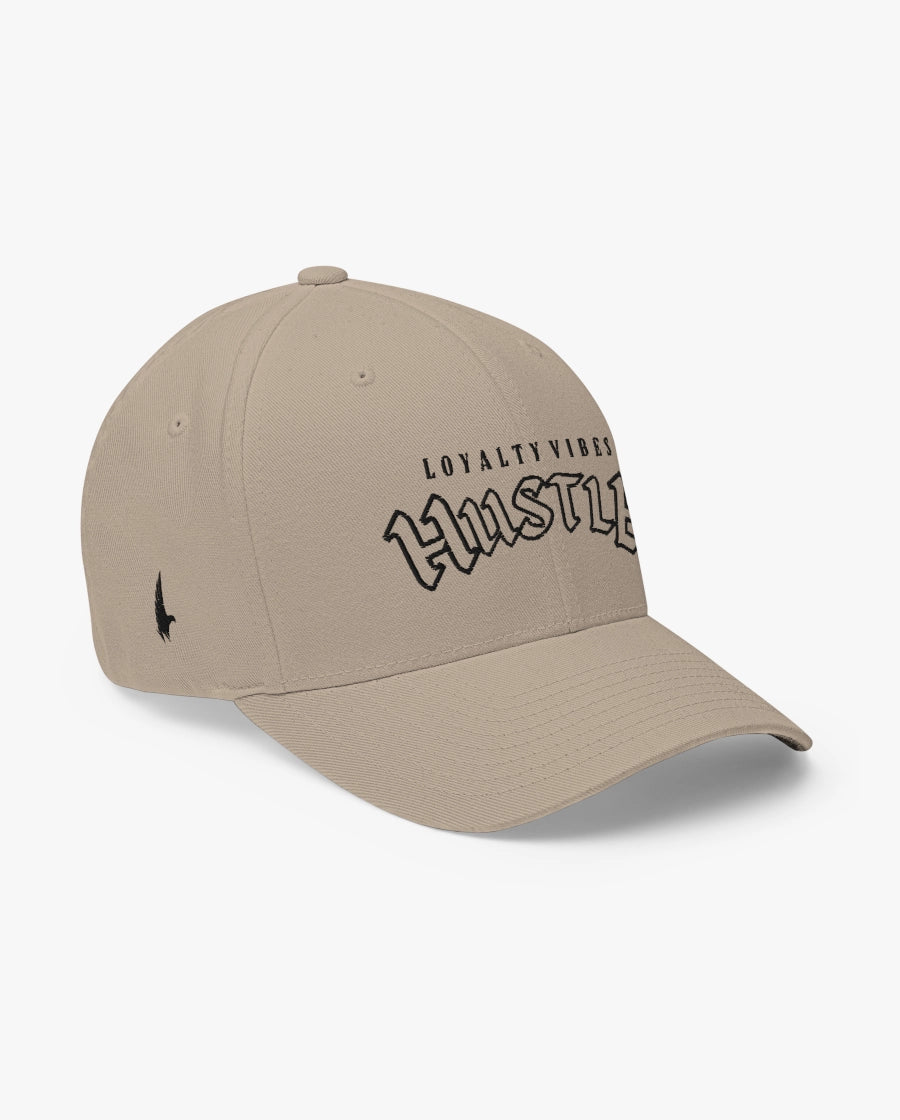 Loyalty Vibes Hustle Fitted Hat Sandstone Black