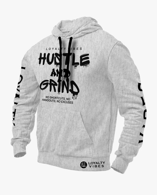 Loyalty Vibes Hustle & Grind Hoodie Heather Gray Black Loyalty Vibes