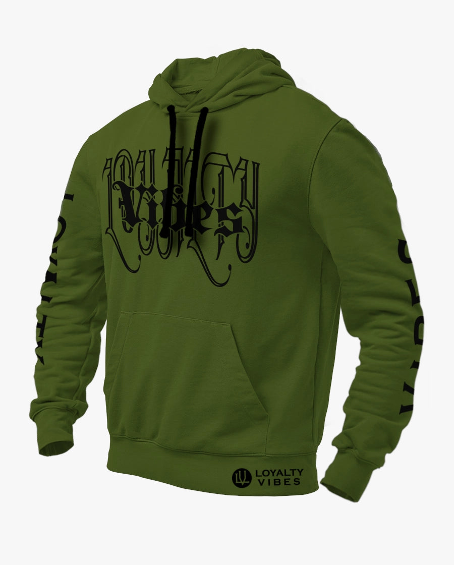 Loyalty Vibes Impulse Hoodie Military Green Black