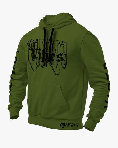 Loyalty Vibes Impulse Hoodie Military Green Black