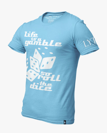 Loyalty Vibes Life Is A Gamble Tee Baby Blue