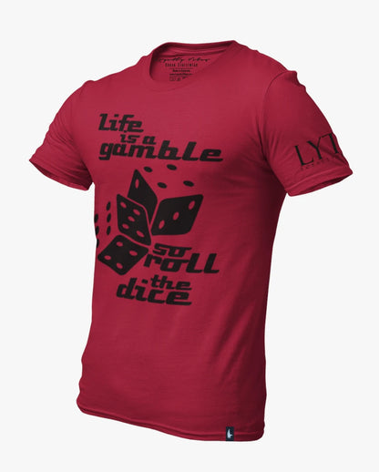 Loyalty Vibes Life Is A Gamble Tee Burgundy Black