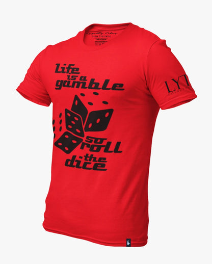 Loyalty Vibes Life Is A Gamble Tee Red Black