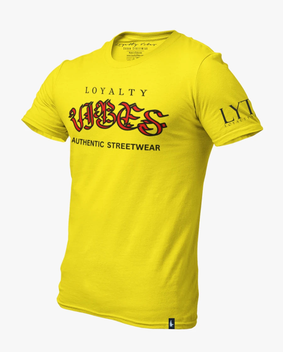 Loyalty Vibes Menace T-Shirt Yellow