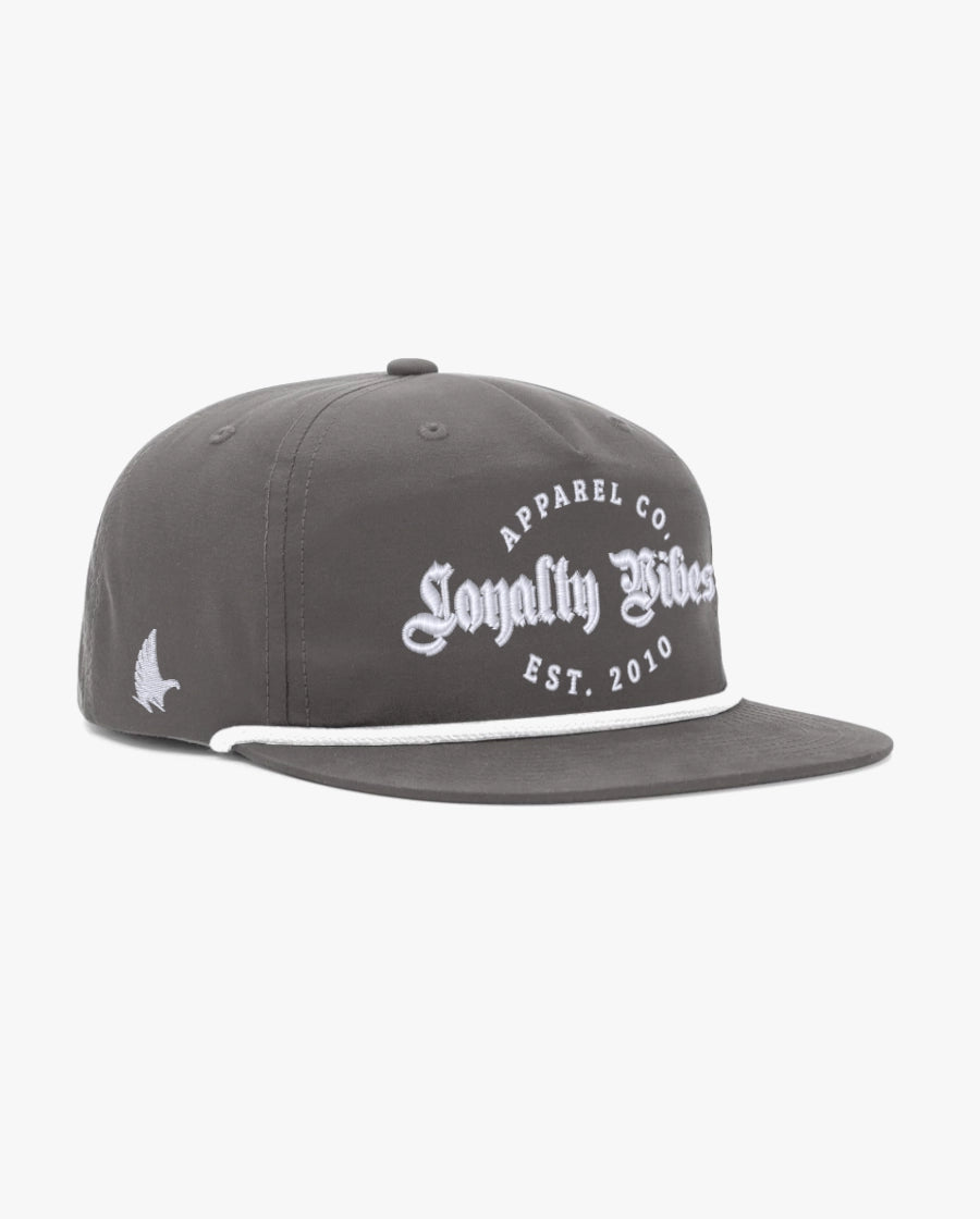Loyalty Vibes Monarch Golfer Snapback Hat Grey / White