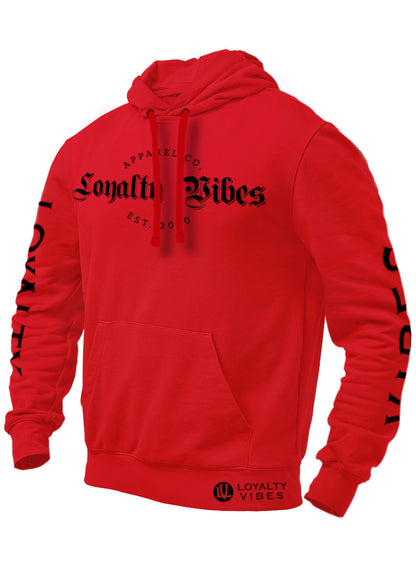 Loyalty Vibes Monarch Hoodie Red Black Loyalty Vibes