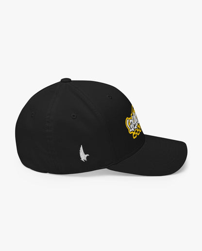 Loyalty Vibes Moto Fitted Hat Black/Yellow Right