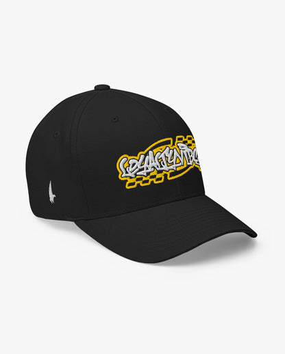 Loyalty Vibes Moto Fitted Hat Black/Yellow