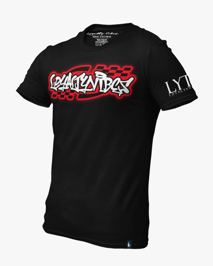 Loyalty Vibes Moto Tee Black / Red