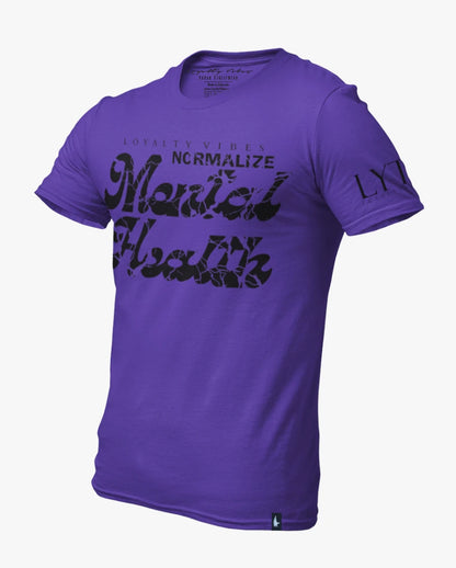 Loyalty Vibes Normalize Mental Health Tee Purple / Black
