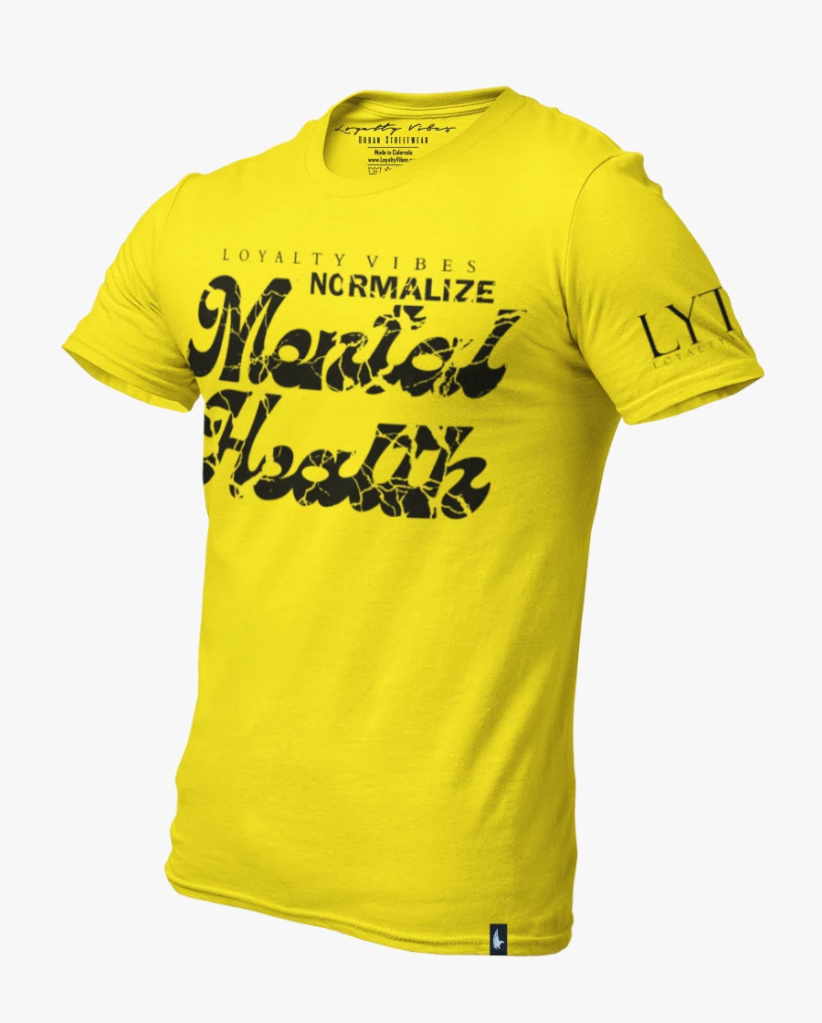 Loyalty Vibes Normalize Mental Health Tee Yellow / Black