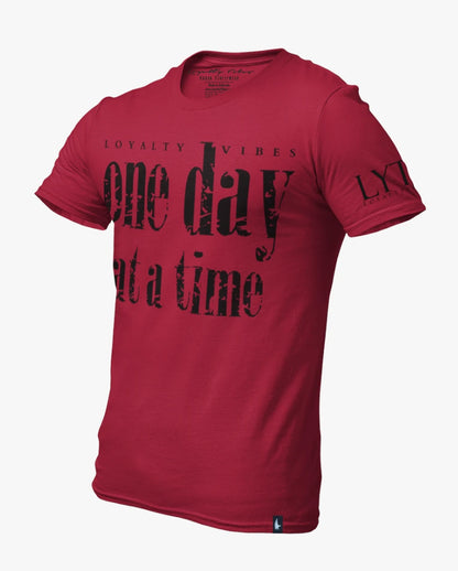 Loyalty Vibes One Day At A Time Tee Burgundy / Black