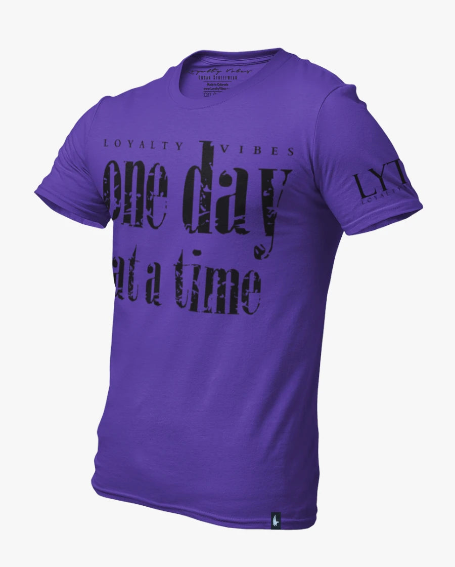 Loyalty Vibes One Day At A Time Tee Purple / Black