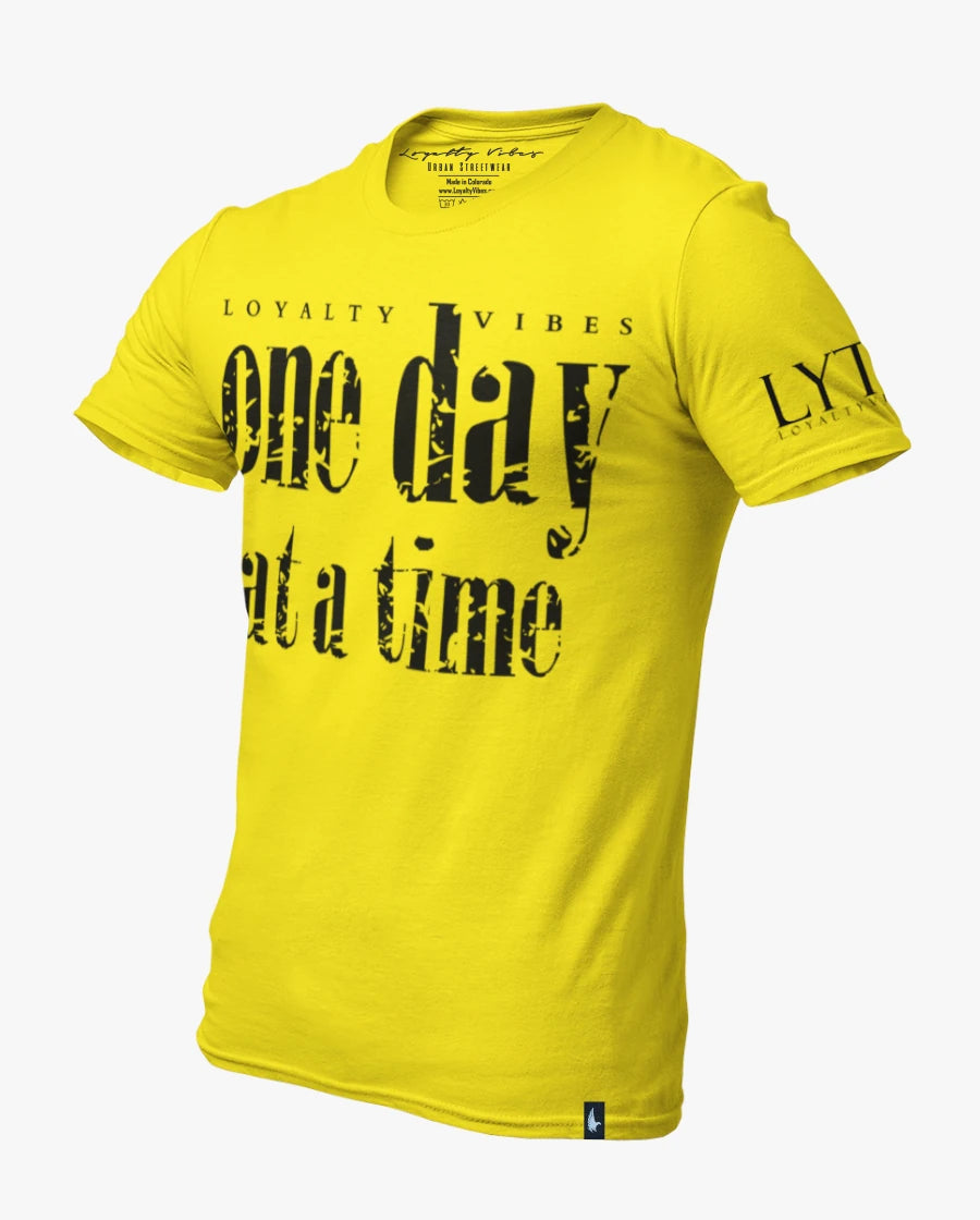 Loyalty Vibes One Day At A Time Tee Yellow / Black