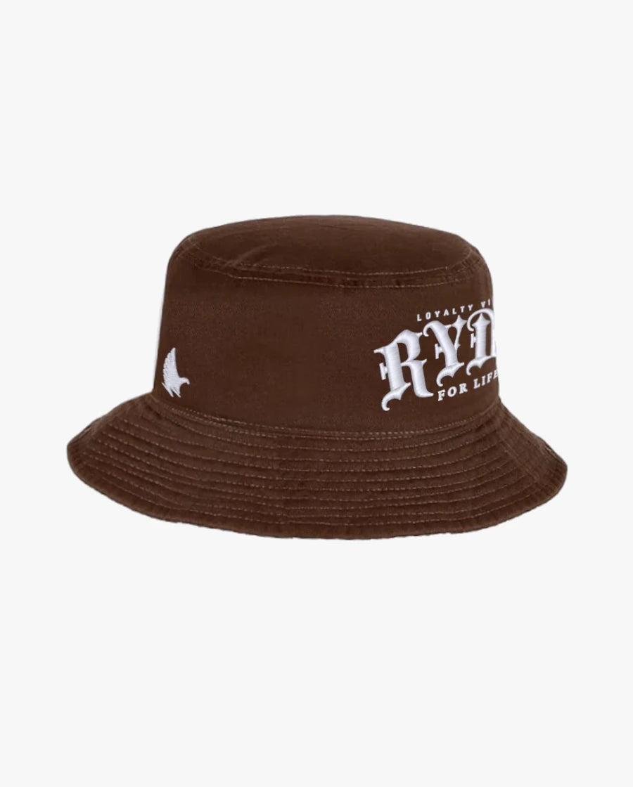 Loyalty Vibes Ryda For Life Bucket Hat Brown