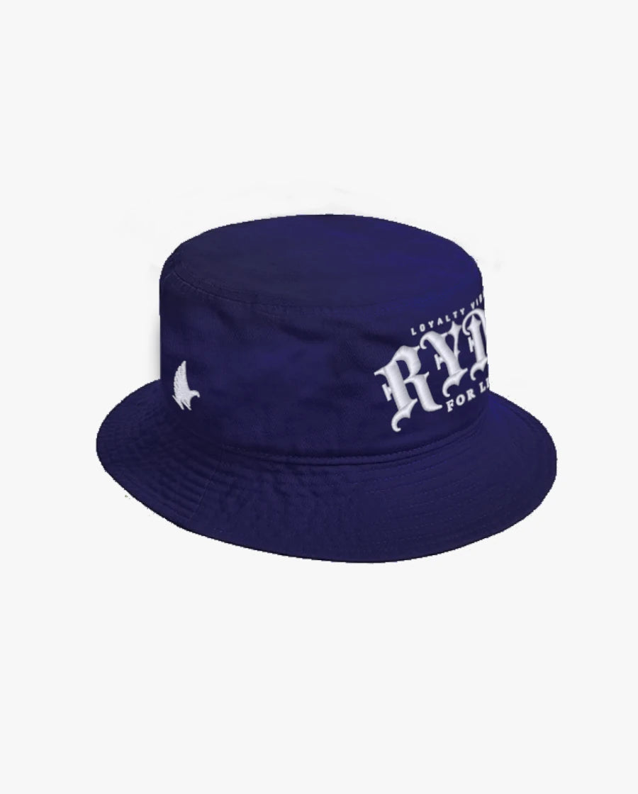 Loyalty Vibes Ryda For Life Bucket Hat Navy