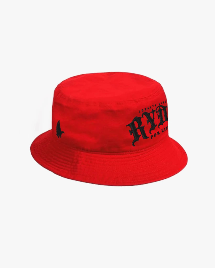 Loyalty Vibes Ryda For Life Bucket Hat Red / Black