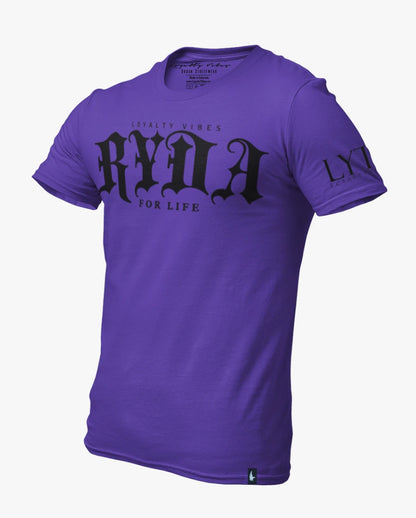 Loyalty Vibes Ryda For Life Tee Purple Black
