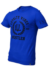 Hustler T-Shirt Blue/Black Men's - Loyalty Vibes