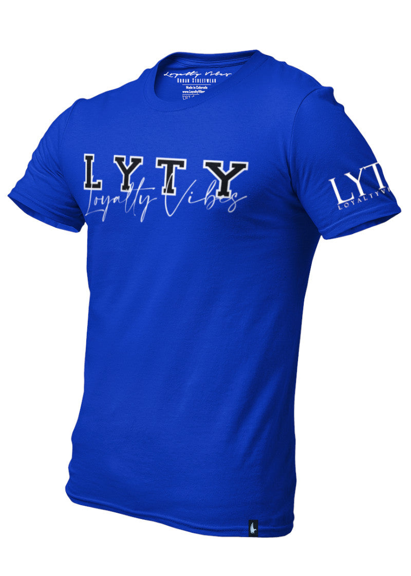 Loyalty Vibes LYTY Logo Graphic Tee Blue - Loyalty Vibes