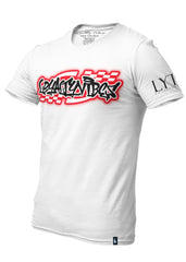 Moto Tee White Red - Loyalty Vibes