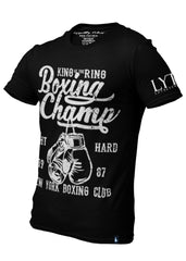 New York Boxing T-Shirt Black Men's - Loyalty Vibes