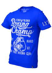 New York Boxing T-Shirt Blue Men's - Loyalty Vibes