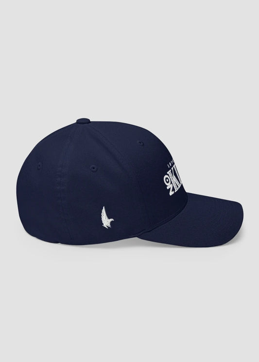 No Kings Fitted Hat Navy Blue - Right - Loyalty Vibes