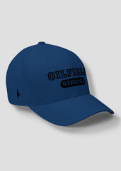 Oilfield Strong Fitted Hat - Blue/Black - Loyalty Vibes