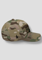 Oilfield Strong Fitted Hat - Camo/Black - Side - Loyalty Vibes