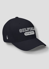 Oilfield Strong Fitted Hat - Midnight Navy Blue - Loyalty Vibes