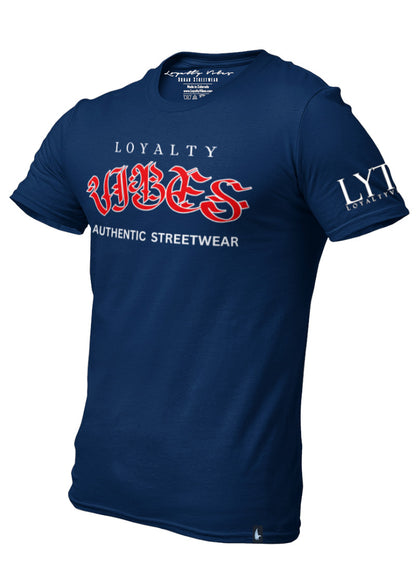 Loyalty Vibes Ripper Streetwear T-Shirt Navy Blue Loyalty Vibes