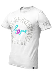 Speak Up Against Suicide T-Shirt White/Grey Men's - Loyalty Vibes