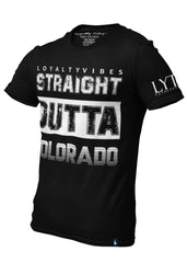 Straight Outta Colorado Streetwear T-Shirt Black - Loyalty Vibes