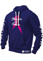 Stronger Than Cancer Graphic Hoodie Navy Blue - Loyalty Vibes