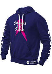 Loyalty Vibes Stronger Than Cancer Hoodie - Navy Blue - Loyalty Vibes