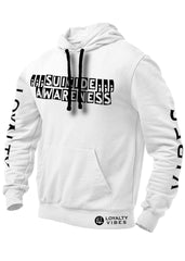 Suicide Awareness Hoodie White Men's - Loyalty Vibes