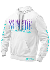 Suicide Prevention Hoodie White Teal Purple - Loyalty Vibes