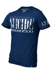 Suicide Prevention T-Shirt Navy Blue - Loyalty Vibes