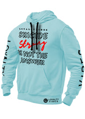 Loyalty Vibes Suicide Strong Hoodie - Sky Blue/Black - Loyalty Vibes