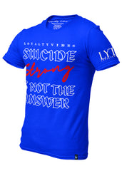Suicide Strong T-Shirt Blue Men's - Loyalty Vibes