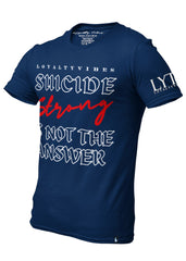 Suicide Strong T-Shirt Navy Blue Men's - Loyalty Vibes