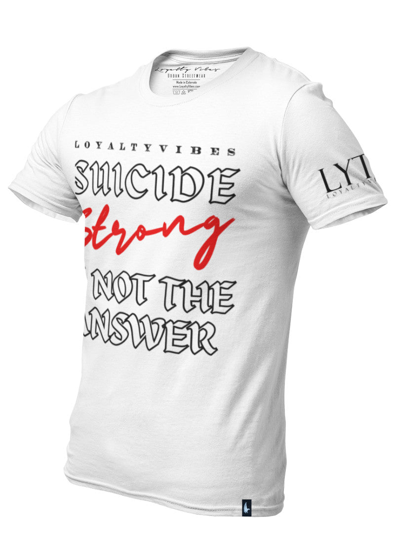 Suicide Strong T-Shirt White Men's - Loyalty Vibes