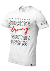Suicide Strong T-Shirt White Men's - Loyalty Vibes