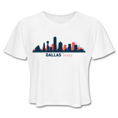 Texas Cropped Tee White - Loyalty Vibes