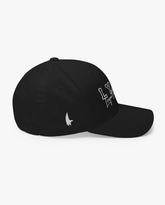 Varsity Fitted Hat Black Right Loyalty Vibes